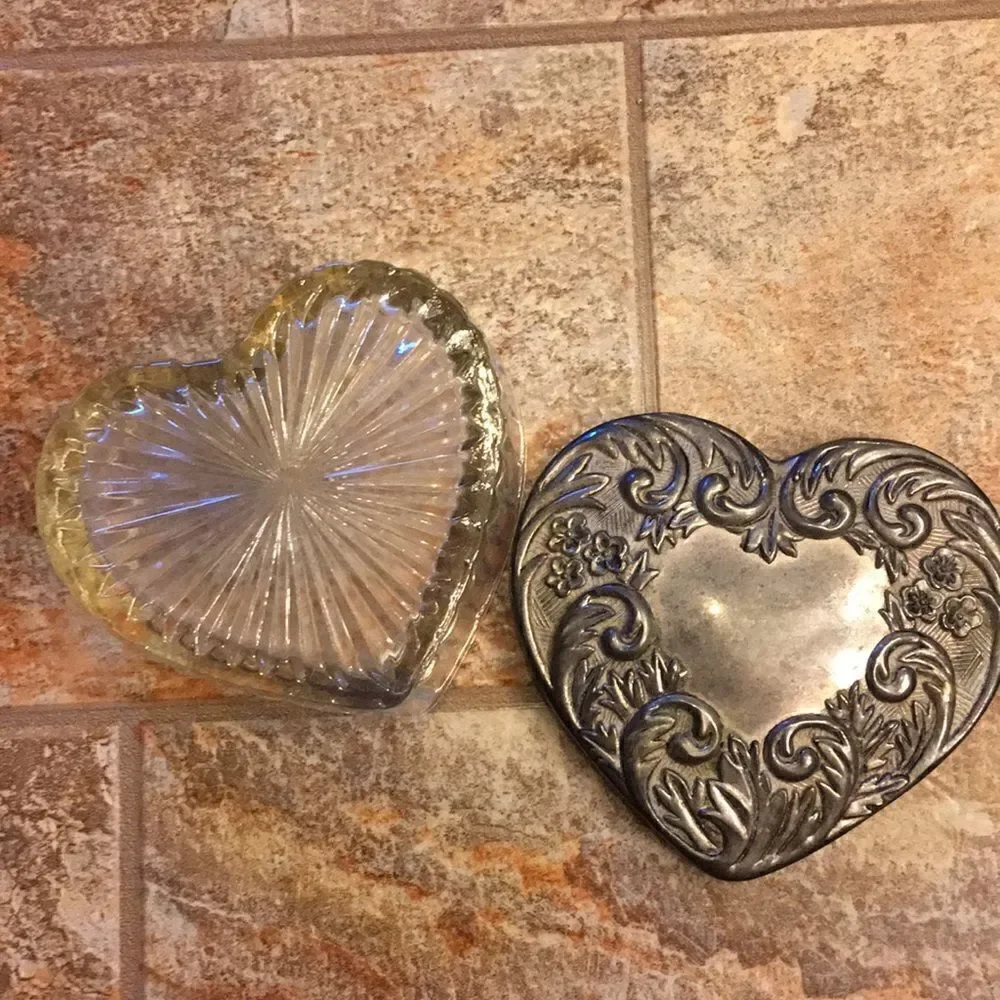 Glass and Silver Trinket Box